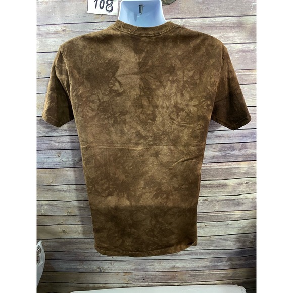 The Mountain Bald Eagle American Flag Brown Tie Dye Vintage T Shirt Adult Medium - Picture 2 of 8